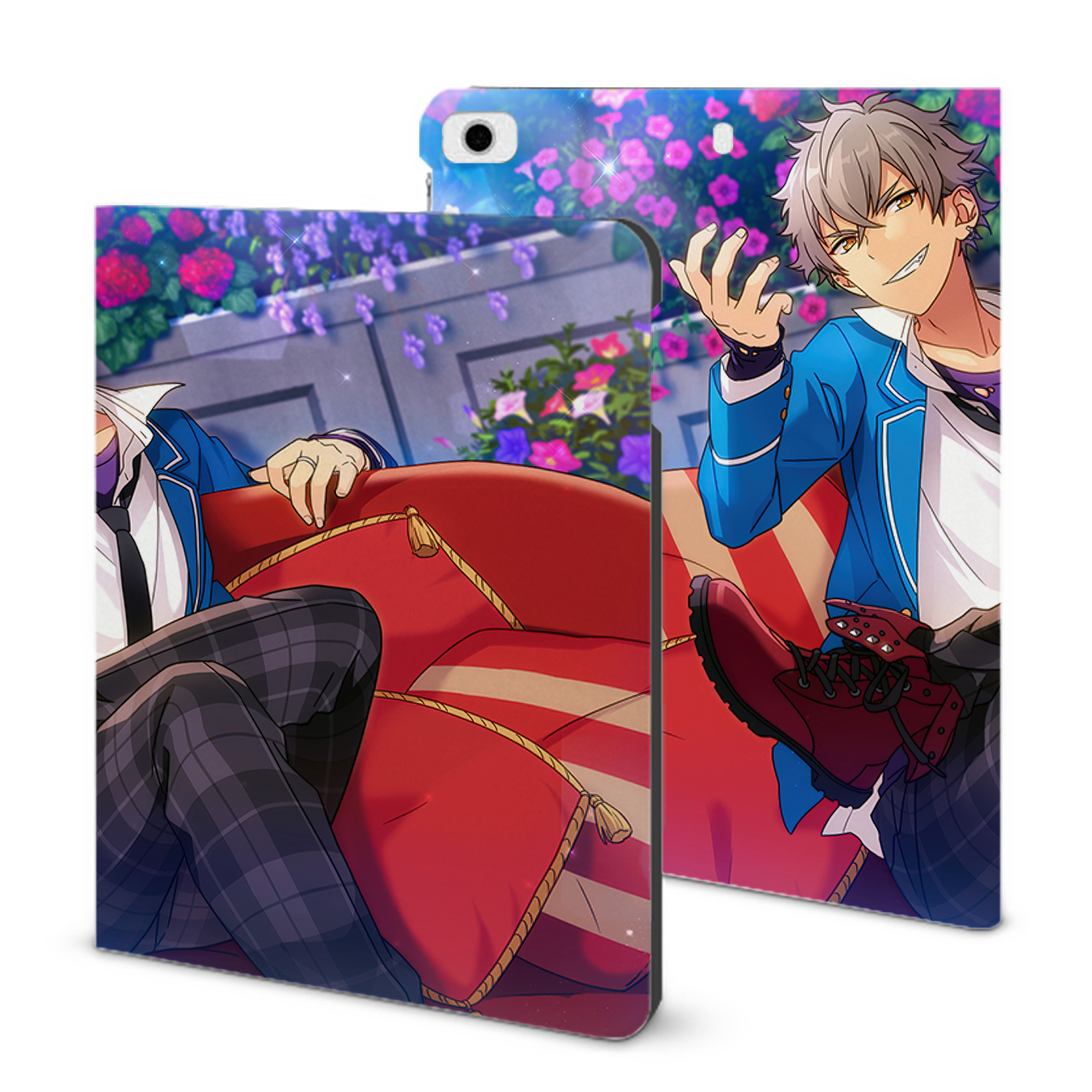（画像用） あんさんぶるスターズ! Ensemble Stars IPad ケース ブック型 PUレザー TPU 耐衝撃 軽量 薄型 ペン収納なし 全面保護 IPad 各モデル対応